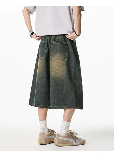 Long Length Vintage Wash Jorts