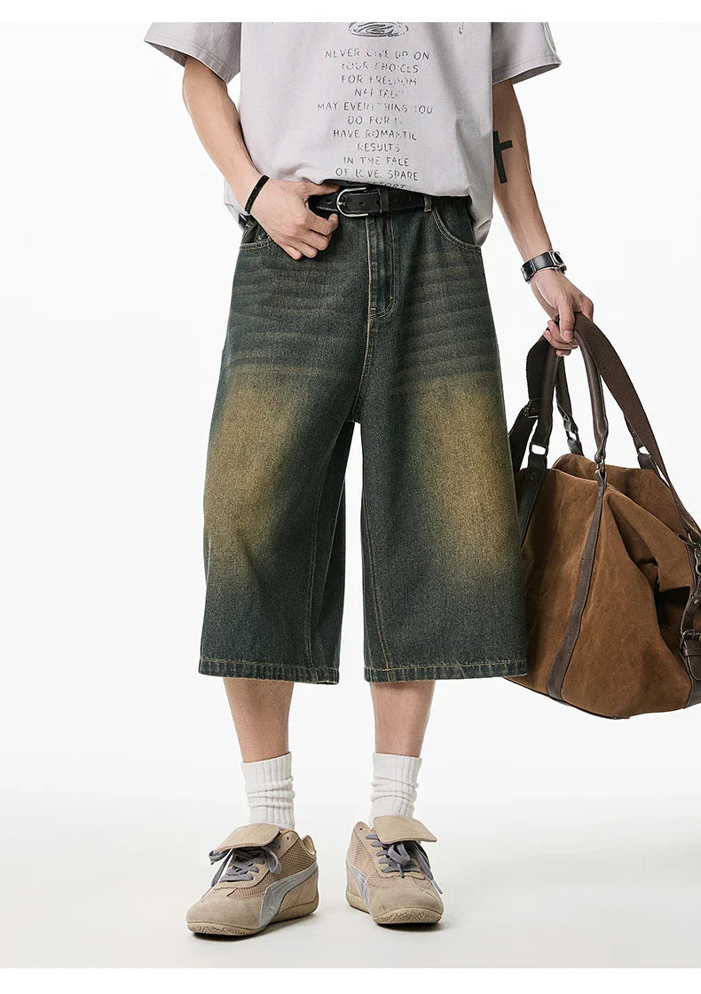 Long Length Vintage Wash Jorts