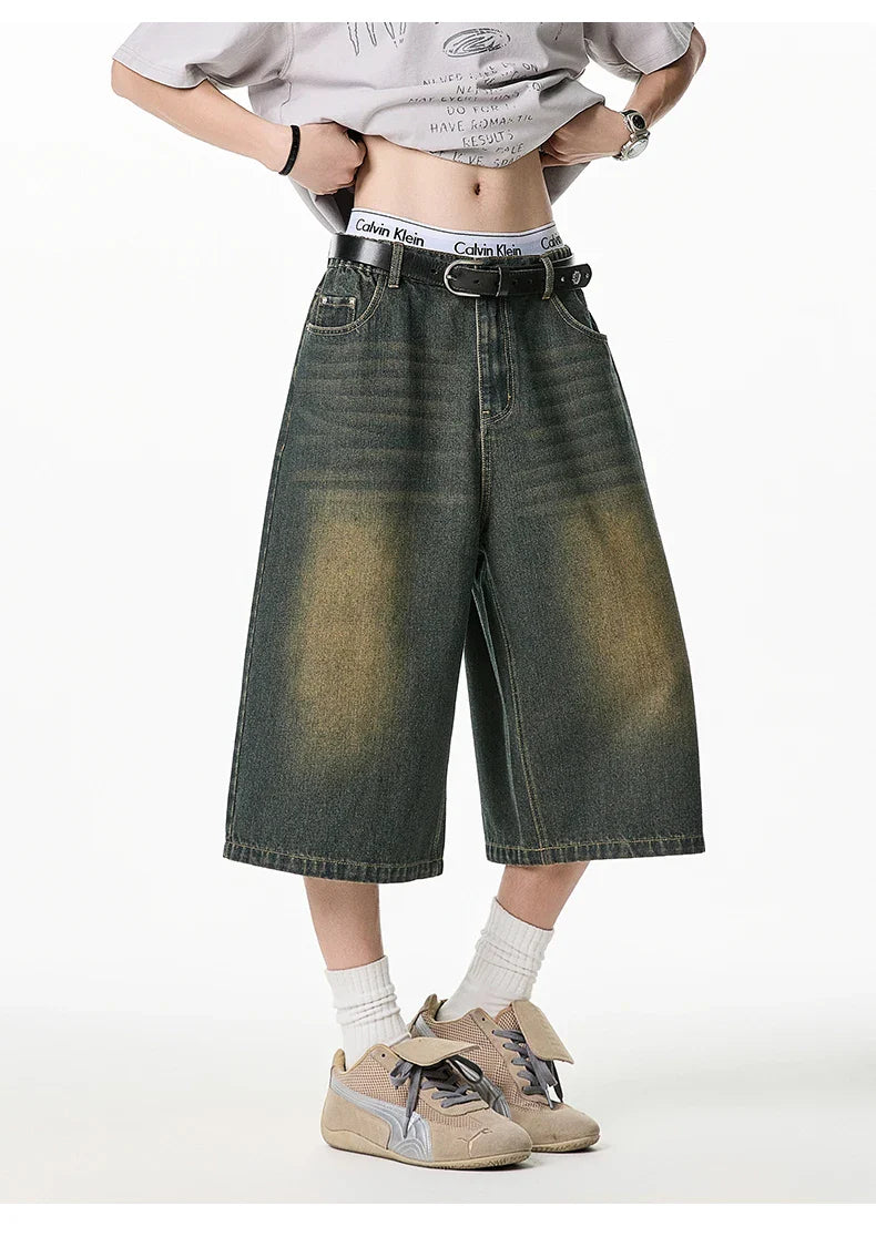 Long Length Vintage Wash Jorts