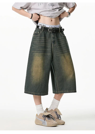 Long Length Vintage Wash Jorts