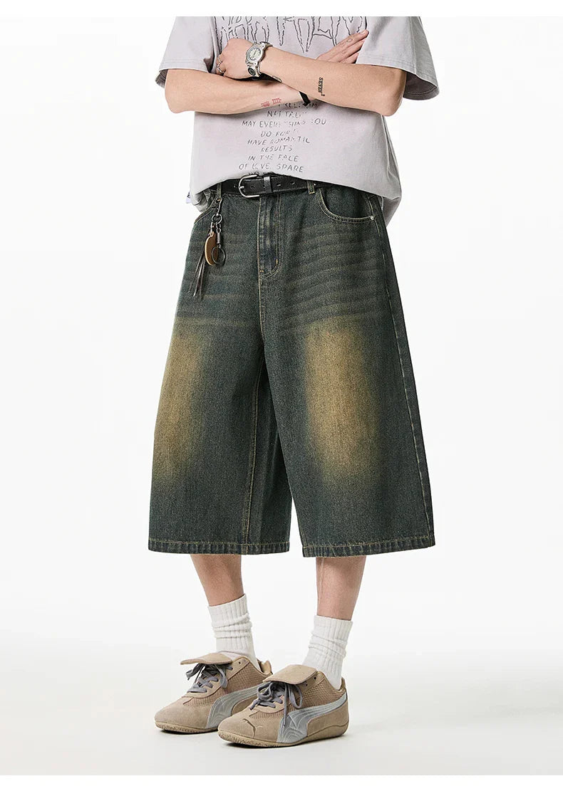 Long Length Vintage Wash Jorts