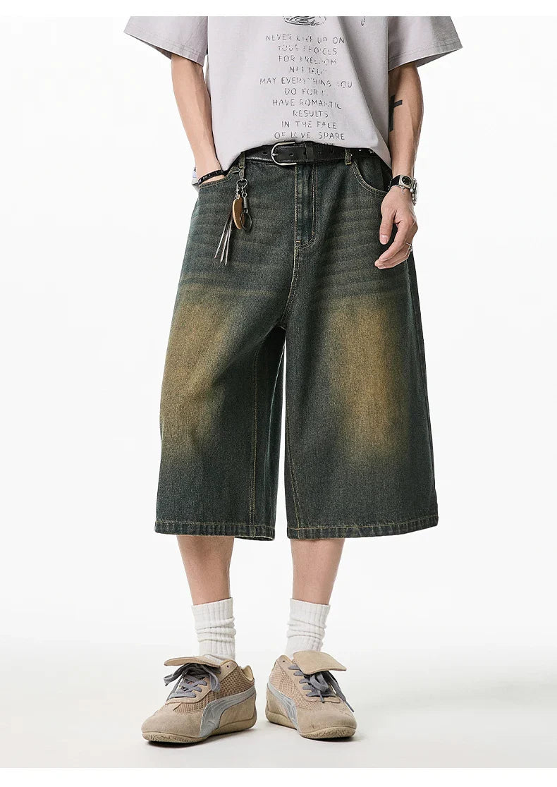 Long Length Vintage Wash Jorts
