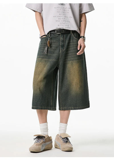 Long Length Vintage Wash Jorts
