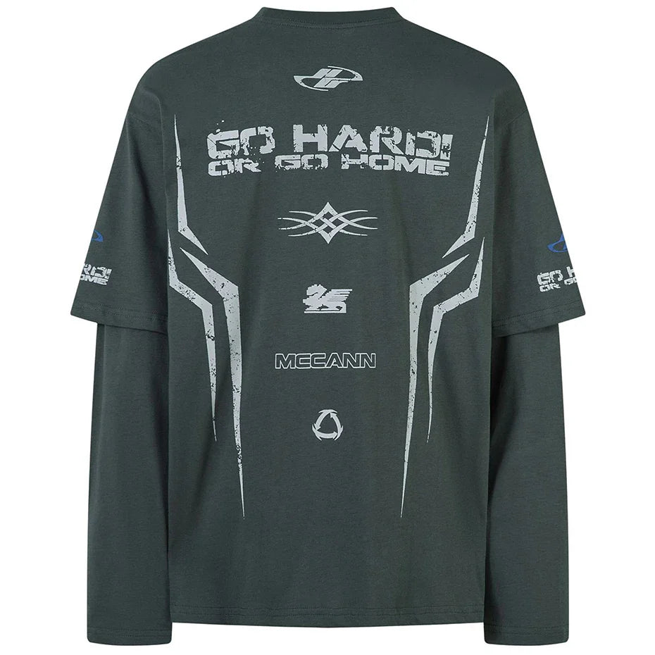 MCCANN 'Overdrive' Layered Long Sleeve T-Shirt