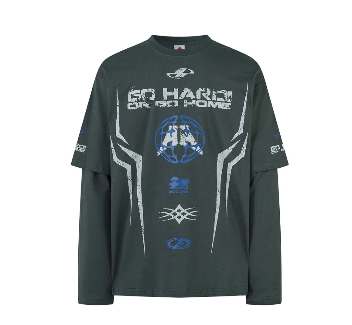 MCCANN 'Overdrive' Layered Long Sleeve T-Shirt