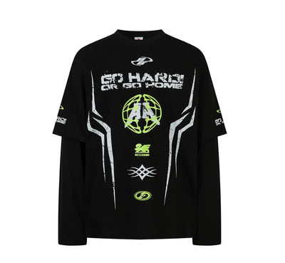 MCCANN 'Overdrive' Layered Long Sleeve T-Shirt