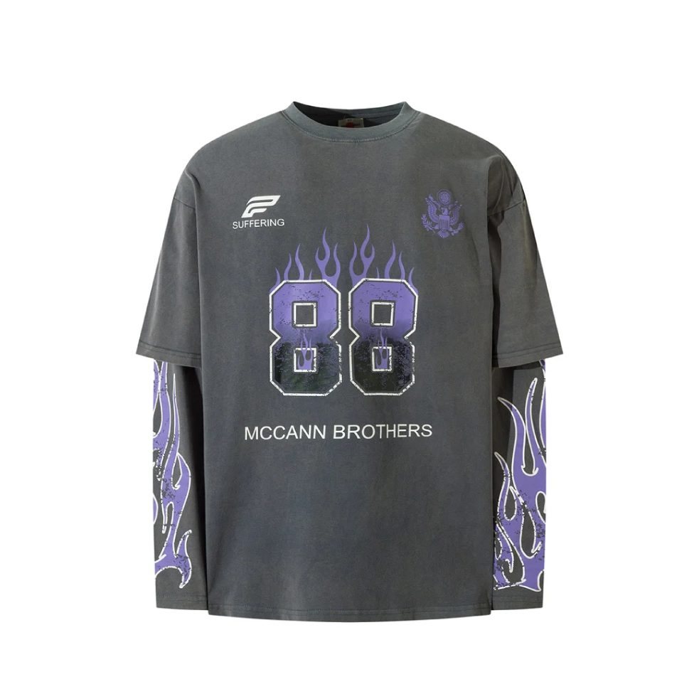 McCann '88 Flames' Mock Layer T-Shirt