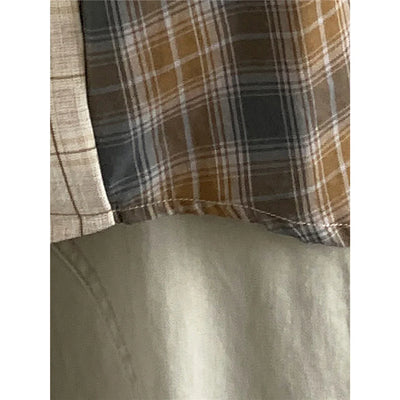 Mixed Check Long Sleeve Shirt