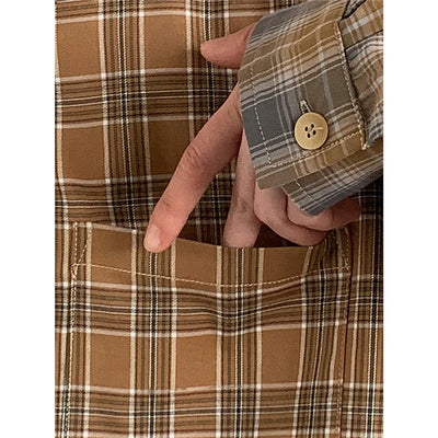 Mixed Check Long Sleeve Shirt