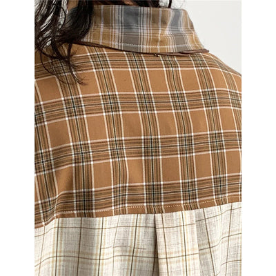 Mixed Check Long Sleeve Shirt