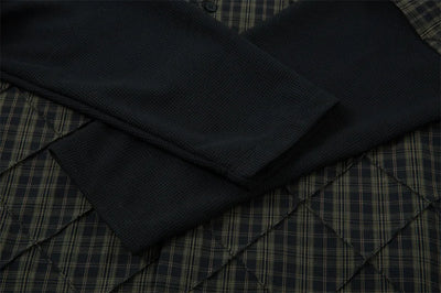 Mock Layer Textured Check Shirt