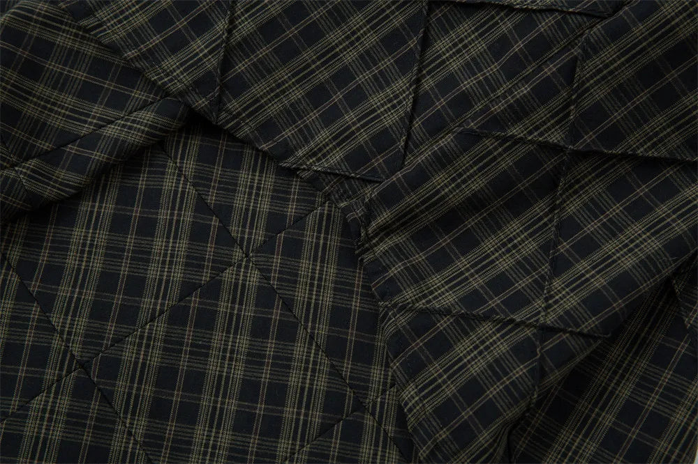 Mock Layer Textured Check Shirt