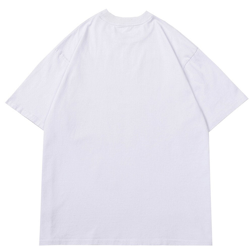 'Nightmare Heart' Acid Washed Graphic Print T-Shirt