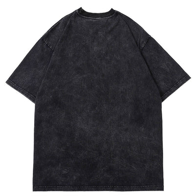 'Nightmare Heart' Acid Washed Graphic Print T-Shirt
