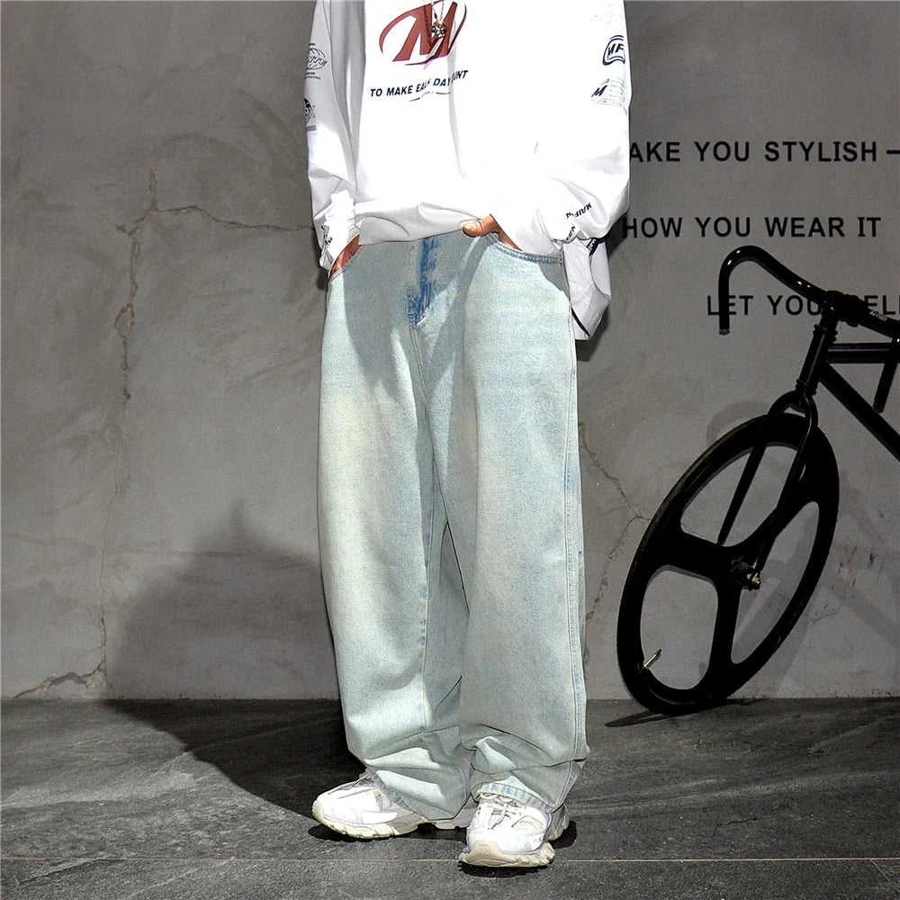 Pale Blue Baggy Jeans