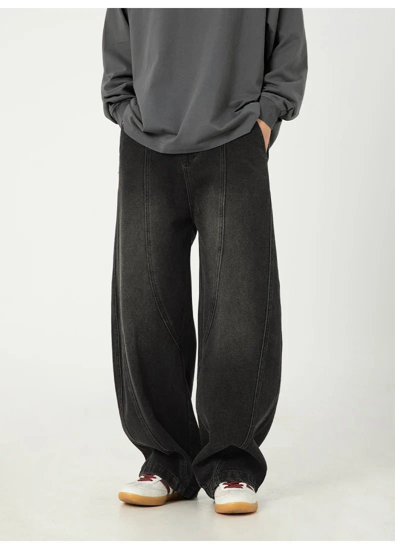 Panelled Arc-Leg Jeans