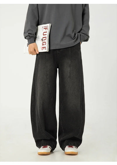 Panelled Arc-Leg Jeans