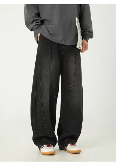 Panelled Arc-Leg Jeans