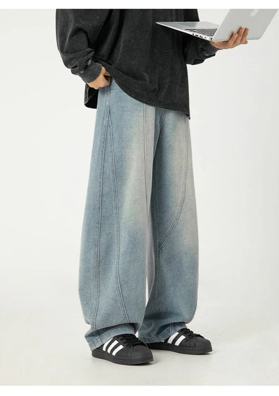 Panelled Arc-Leg Jeans