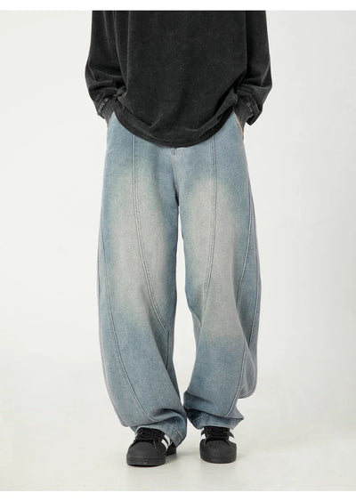 Panelled Arc-Leg Jeans