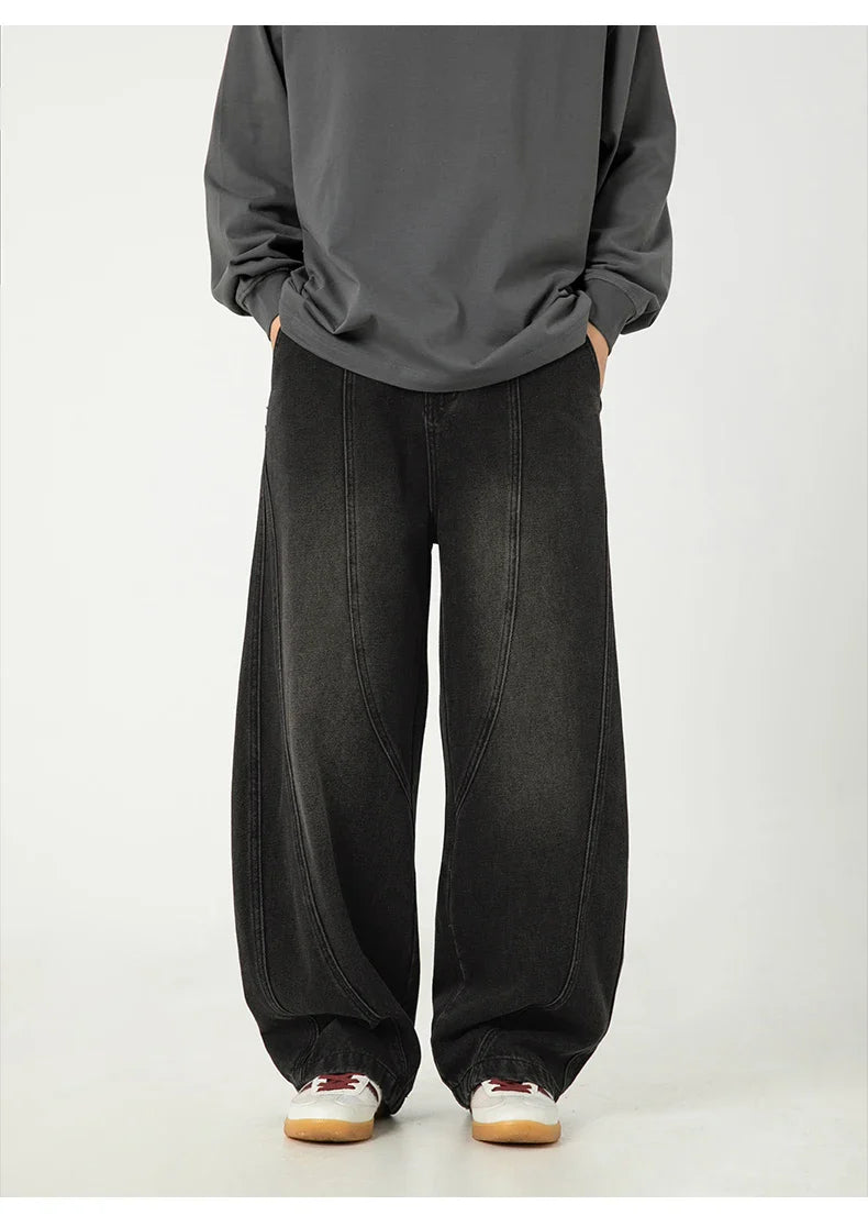 Panelled Arc-Leg Jeans