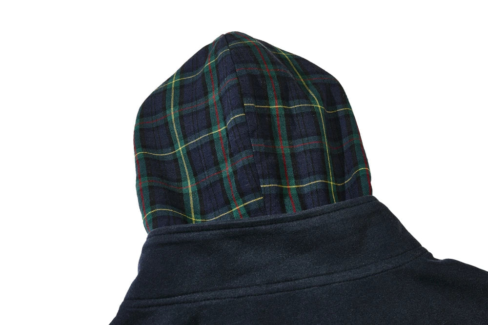 Plaid Hood Zip-up Hoodie