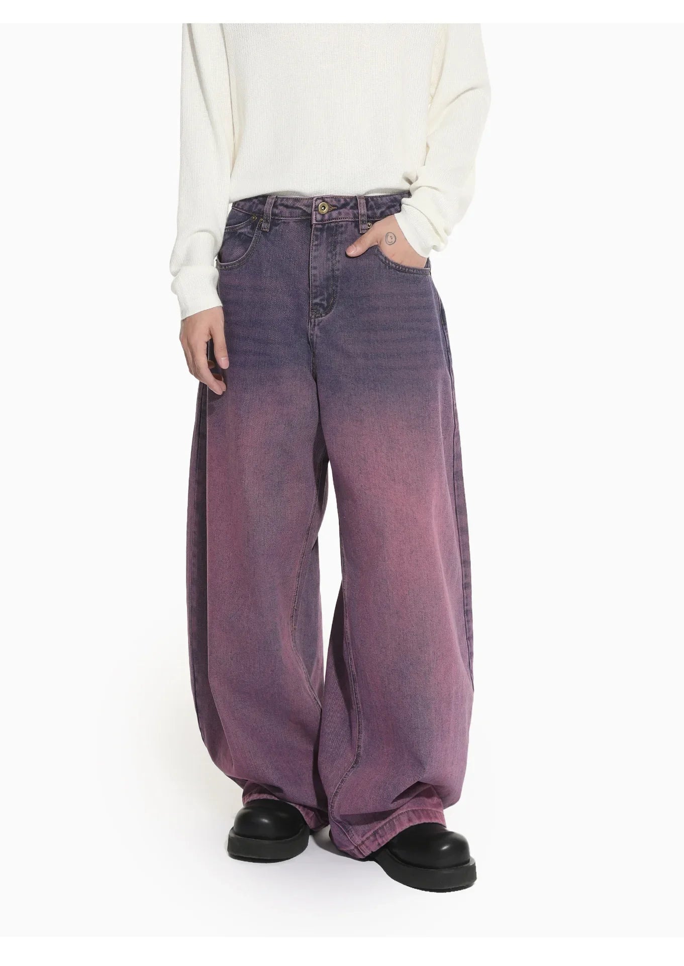 Purple Aura Arc-Leg Jeans