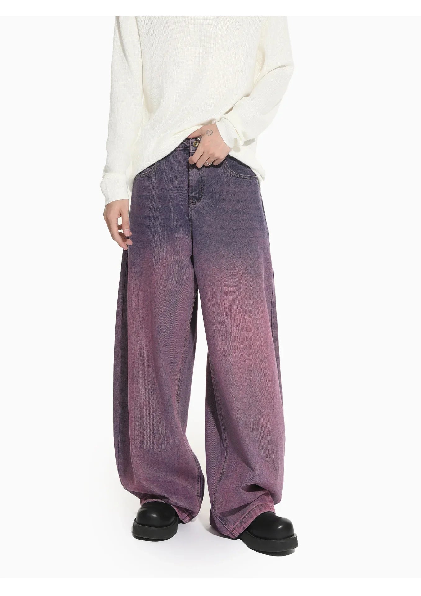 Purple Aura Arc-Leg Jeans