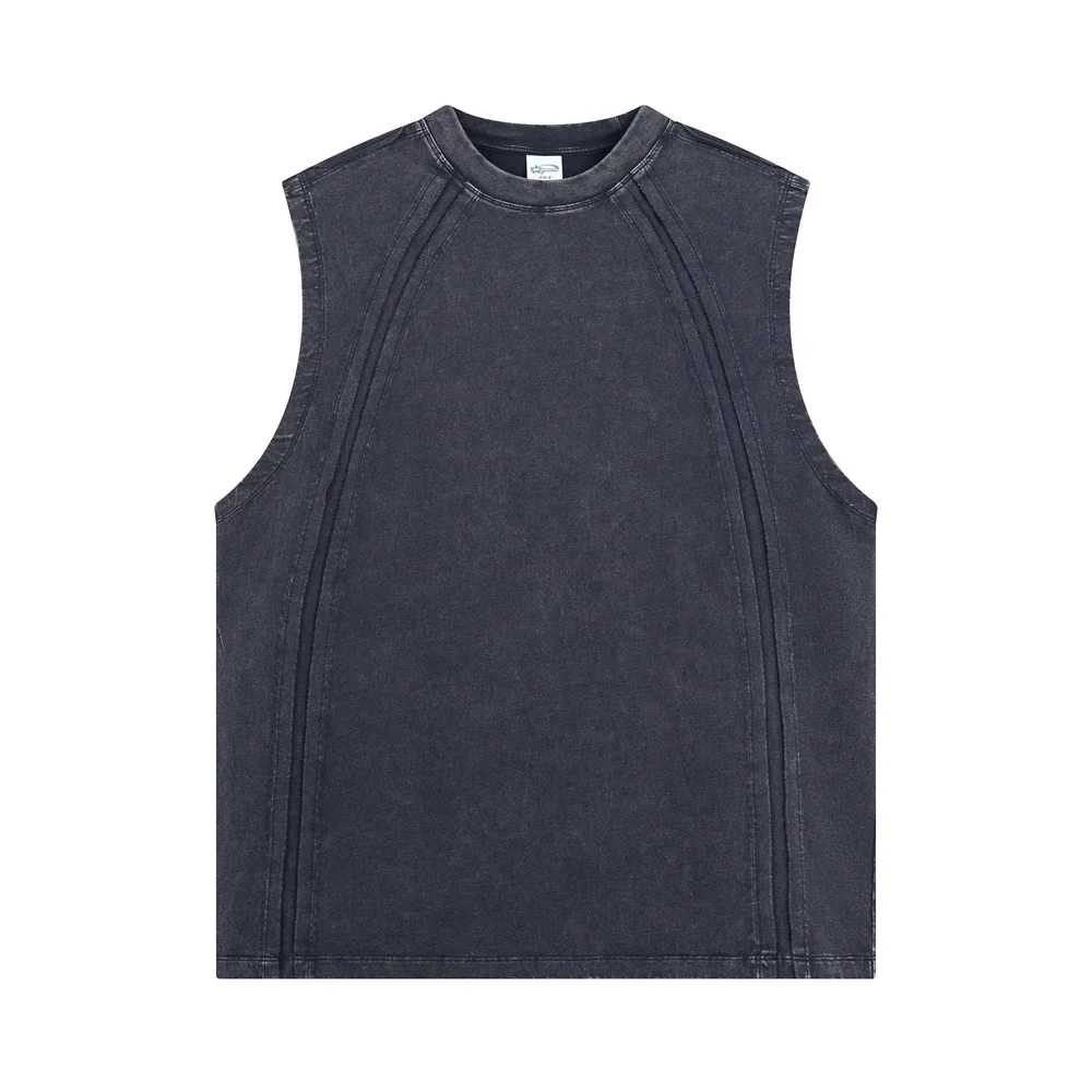 Raw Edge Acid Wash Drop Sleeve Tank