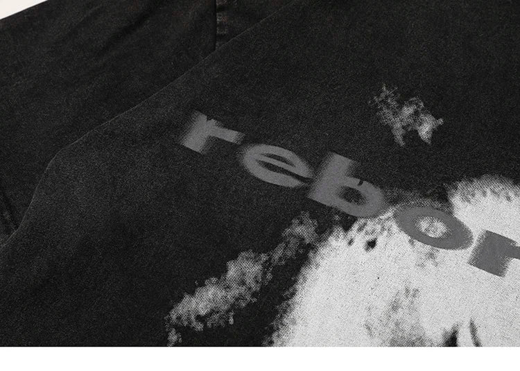 'Reborn' Acid Wash Graphic T-Shirt