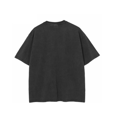 'Red Phantom Face' Acid Wash Graphic T-Shirt