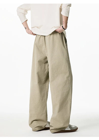 Relaxed Drawstring Washed Cargo Pants