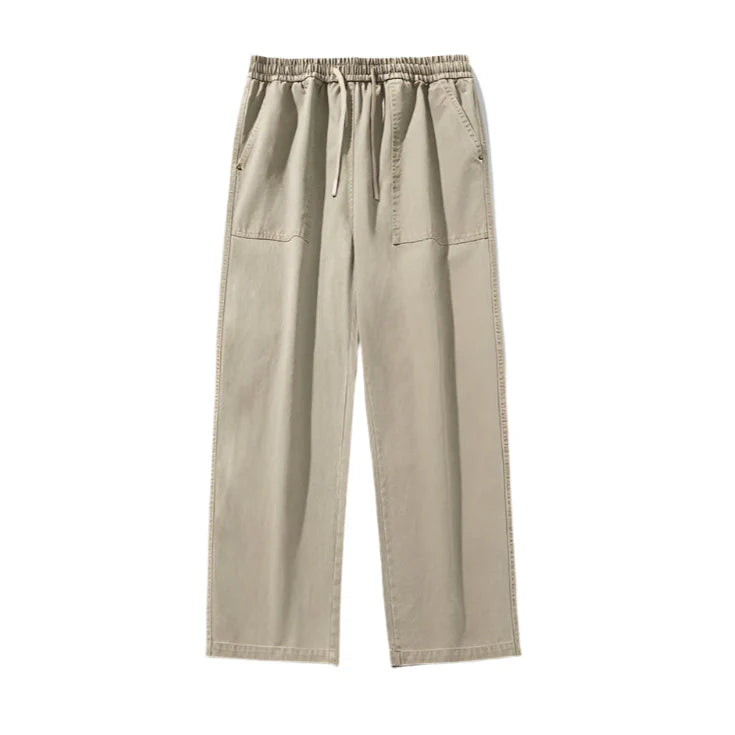 Relaxed Drawstring Washed Cargo Pants