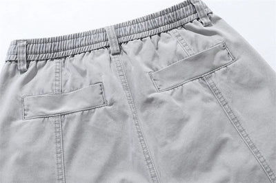Relaxed Fit Pleated Knee Drawstring Shorts