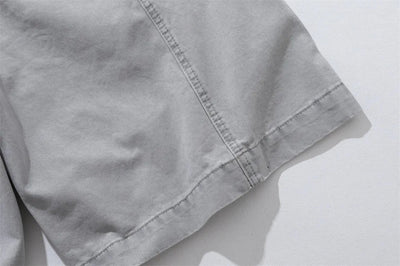 Relaxed Fit Pleated Knee Drawstring Shorts