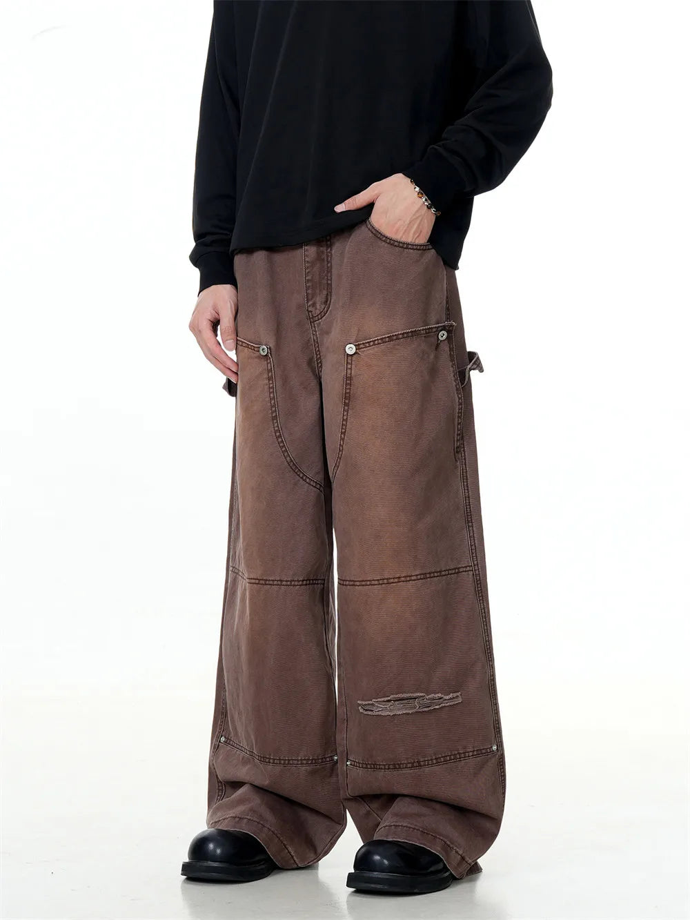 Rust Wash Loose Fit Carpenter Jeans