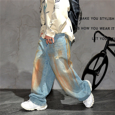 Copper Dust Baggy Denim Jeans