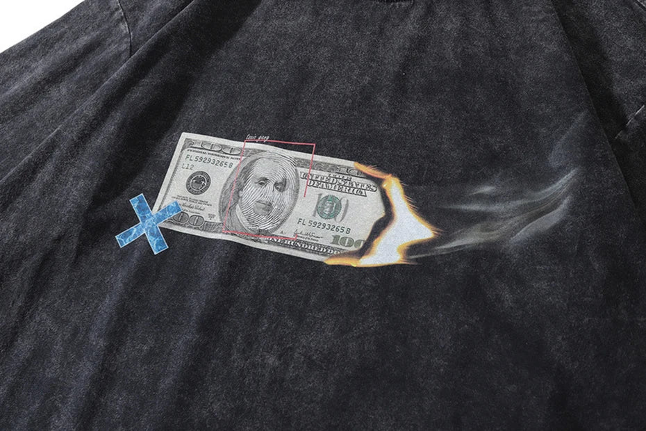 Smokin' Money Acid Washed T-Shirt