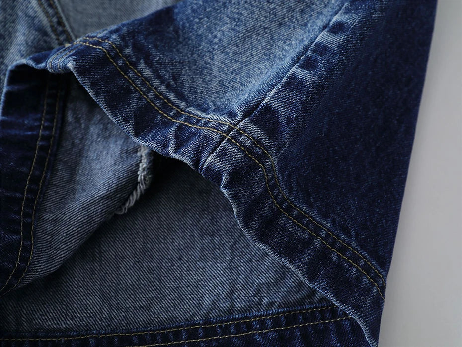 Star Patch Long Length Jorts