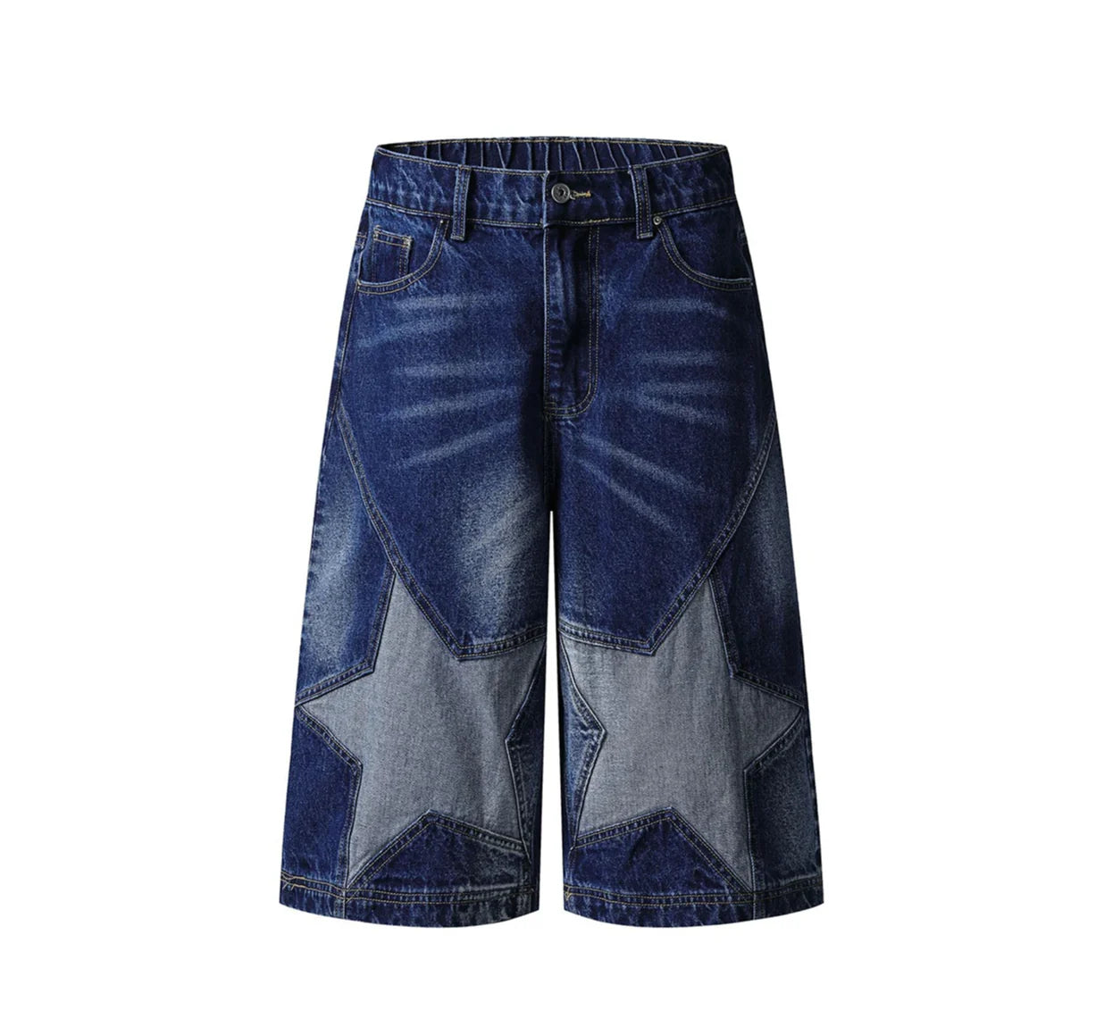 Star Patch Long Length Jorts