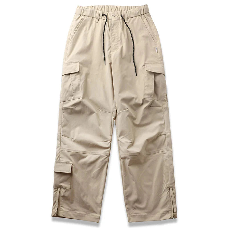 Straight Leg Twill Cargo Pants