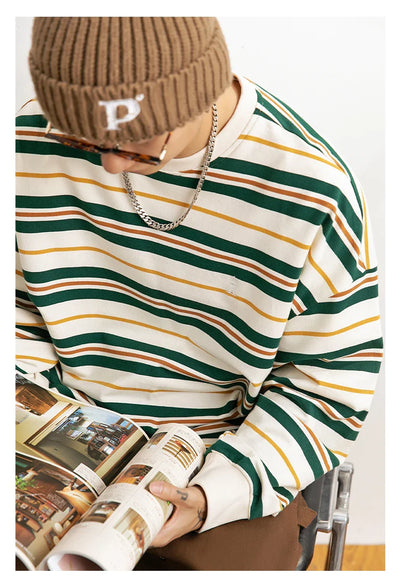 Stripe Long Sleeve Skater T-Shirt