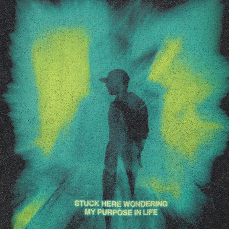'Stuck Here' Acid Washed T-Shirt