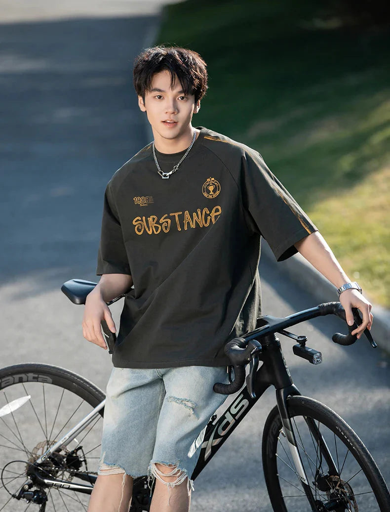 'Substance' Graphic Drop Shoulder T-Shirt