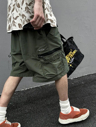 Textured Utility Cargo Shorts