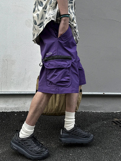 Textured Utility Cargo Shorts