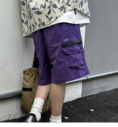 Textured Utility Cargo Shorts