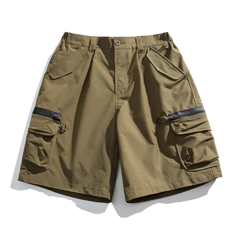 Textured Utility Cargo Shorts