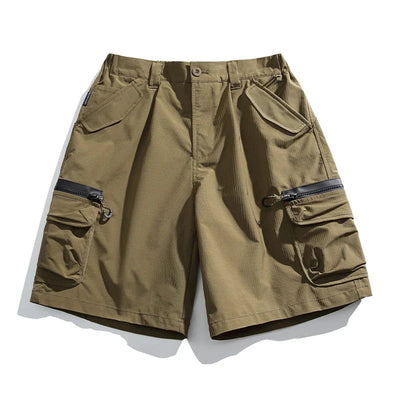 Textured Utility Cargo Shorts