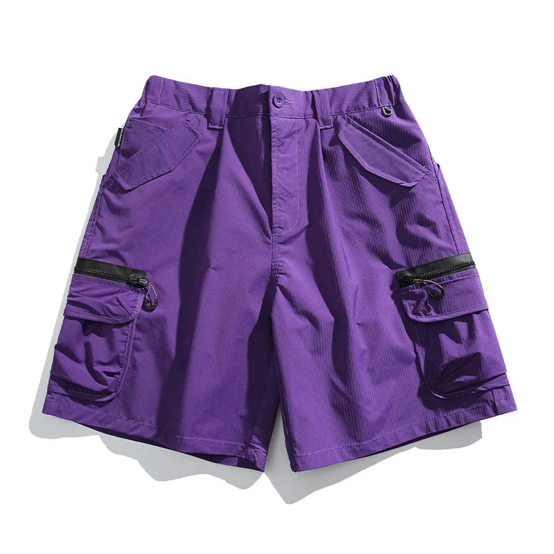 Textured Utility Cargo Shorts